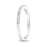 0.22ct 14k White Gold Diamond Lady's Band Size 8.75