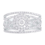 0.91ct 14k White Gold Daimond Lady's Ring