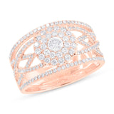 0.91ct 14k Rose Gold Daimond Lady's Ring