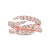 0.65ct 14k Rose Gold Diamond Pave Lady's Ring
