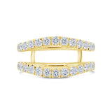 1.21ct 14k Yellow Gold Diamond Lady's Ring Guard