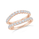 1.21ct 14k Rose Gold Diamond Lady's Ring Guard