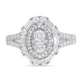 0.92ct 14k White Gold Diamond Lady's Ring