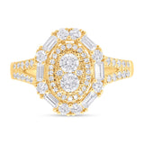 0.92ct 14k Yellow Gold Diamond Lady's Ring
