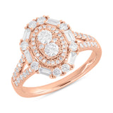 0.92ct 14k Rose Gold Diamond Lady's Ring