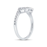0.21ct 14k White Gold Diamond Lady's Band Size 5.5