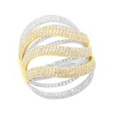 2.50ct 14k Two-tone Gold Diamond Lady's Ring Size 12.5