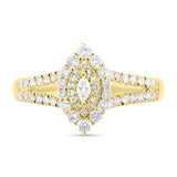 0.53ct 14k Yellow Gold Diamond Engagement Ring