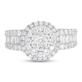 2.48ct 18k White Gold Diamond Lady's Ring Size 6.5