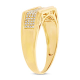 0.24ct 14k Yellow Gold Diamond Men's Ring Size 7.5