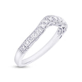 0.47ct 14k White Gold Gold Diamond Shadow Band Size 5