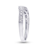 0.47ct 14k White Gold Gold Diamond Shadow Band Size 5