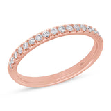0.25ct 14k Rose Gold Diamond Lady's Band Size 6