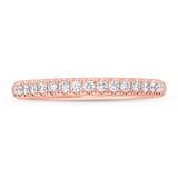 0.25ct 14k Rose Gold Diamond Lady's Band Size 6