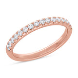 0.55ct 14k Rose Gold Diamond Lady's Band Size 5