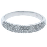 0.35ct 14k White Gold Diamond Lady's Pave Band Size 5.5