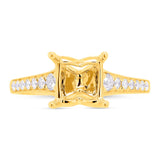 0.27ct 14k Yellow Gold Diamond Semi-mount Ring
