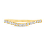 0.19ct 14k Yellow Gold Diamond Lady's Curved Band