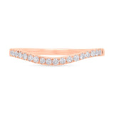 0.19ct 14k Rose Gold Diamond Lady's Curved Band