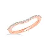 0.25ct 14k Rose Gold Diamond Lady's Shadow Band