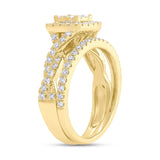 0.94ct 14k Yellow Gold Diamond Wedding Set Ring 2-pc