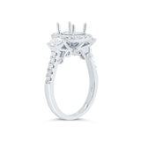 0.85ct 14k White Gold Diamond Semi-mount Ring Size 6
