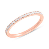 0.32ct 14k Rose Gold Diamond Eternity Lady's Band Size 6