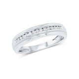 0.24ct 14k White Gold Diamond Men's Band