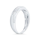 0.24ct 14k White Gold Diamond Men's Band