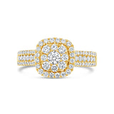 0.97Ct 14k Yellow Gold Diamond Engagement Ring