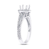 0.55ct 18k White Gold Diamond Semi-mount Ring Size 6.5