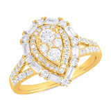 0.94ct 14k Yellow Gold Diamond Lady's Ring