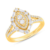 0.80ct 14k Yellow Gold Diamond Lady's Ring