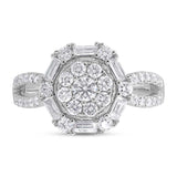 0.99ct 14k White Gold Diamond Lady's Ring