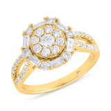 0.99ct 14k Yellow Gold Diamond Lady's Ring