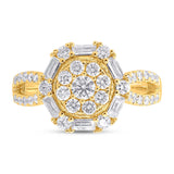0.99ct 14k Yellow Gold Diamond Lady's Ring