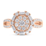 0.99ct 14k Rose Gold Diamond Lady's Ring