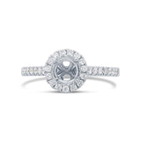 0.41ct 14k White Gold Diamond Semi-mount Ring