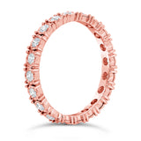 0.52ct 14k Rose Gold Diamond Eternity Ring Size 3.5
