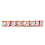 0.55ct 14k Rose Gold Diamond Eternity Ring Size 4