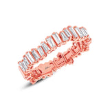 0.67ct 14k Rose Gold Diamond Baguette Lady's Band Size 5.5