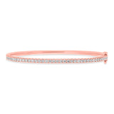 1.18ct 18k Rose Gold Diamond Bangle
