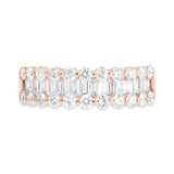 1.36ct 14k Rose Gold Diamond Baguette Lady's Band