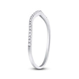 0.12ct 14k White Gold Diamond Lady's Band Size 6.75