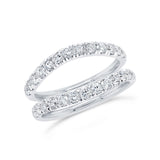 1.16ct 14k White Gold Diamond Lady's Ring Guard