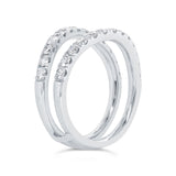 1.16ct 14k White Gold Diamond Lady's Ring Guard