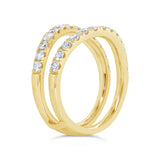 1.16ct 14k Yellow Gold Diamond Lady's Ring Guard