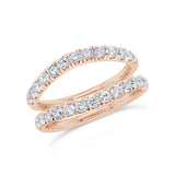 1.16ct 14k Rose Gold Diamond Lady's Ring Guard