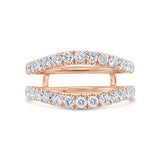 1.16ct 14k Rose Gold Diamond Lady's Ring Guard