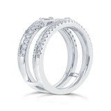 0.62ct 14k White Gold Diamond Lady's Ring Guard